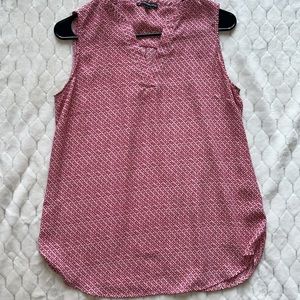 Pink and white business casual tank top
